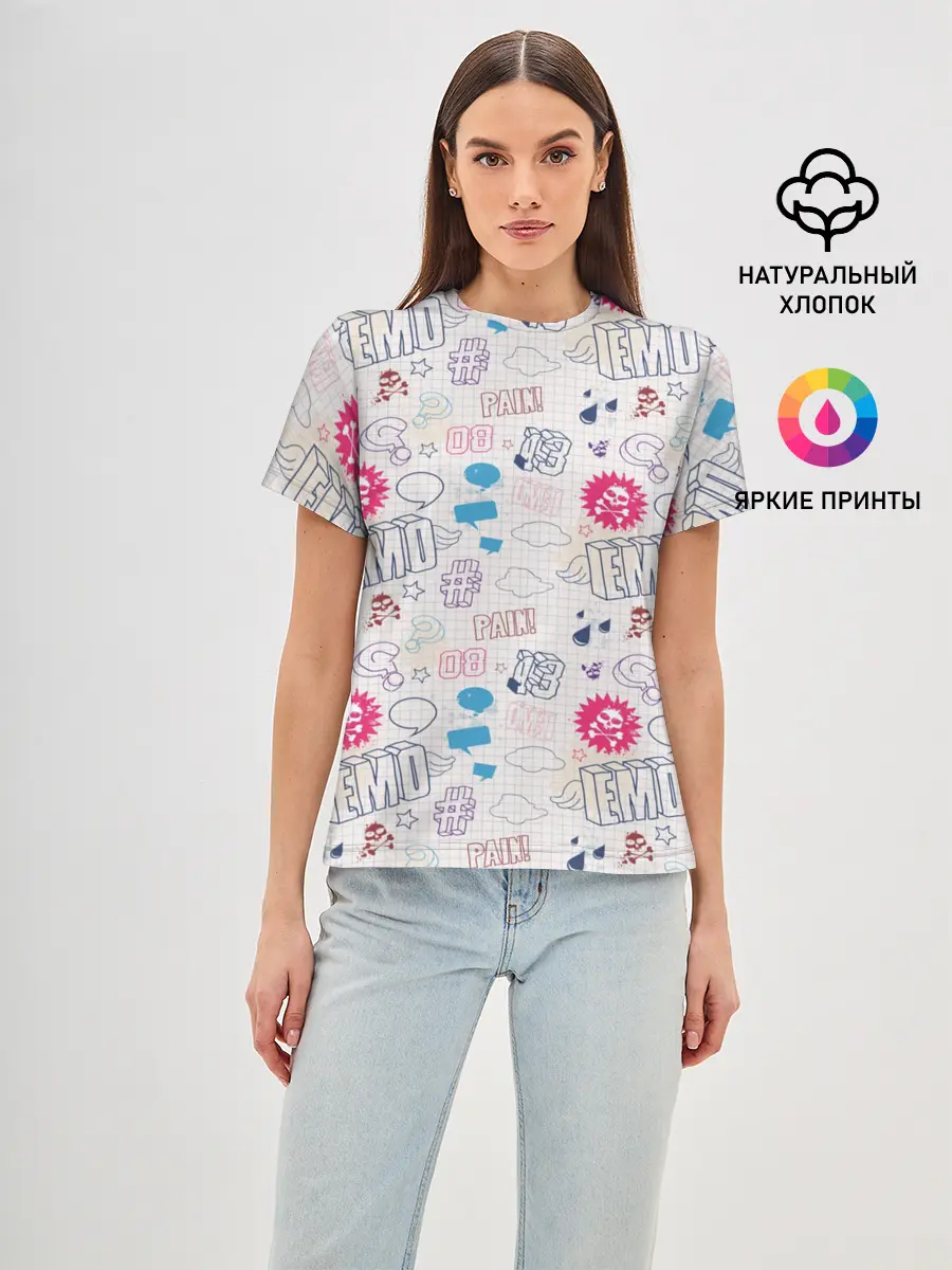 Женская базовая футболка / Граффити