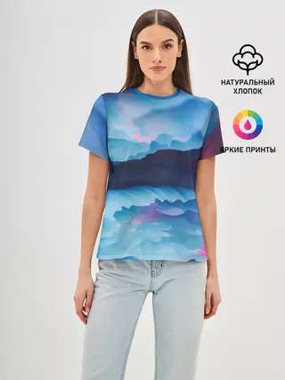 Женская базовая футболка / Грозовые мазки