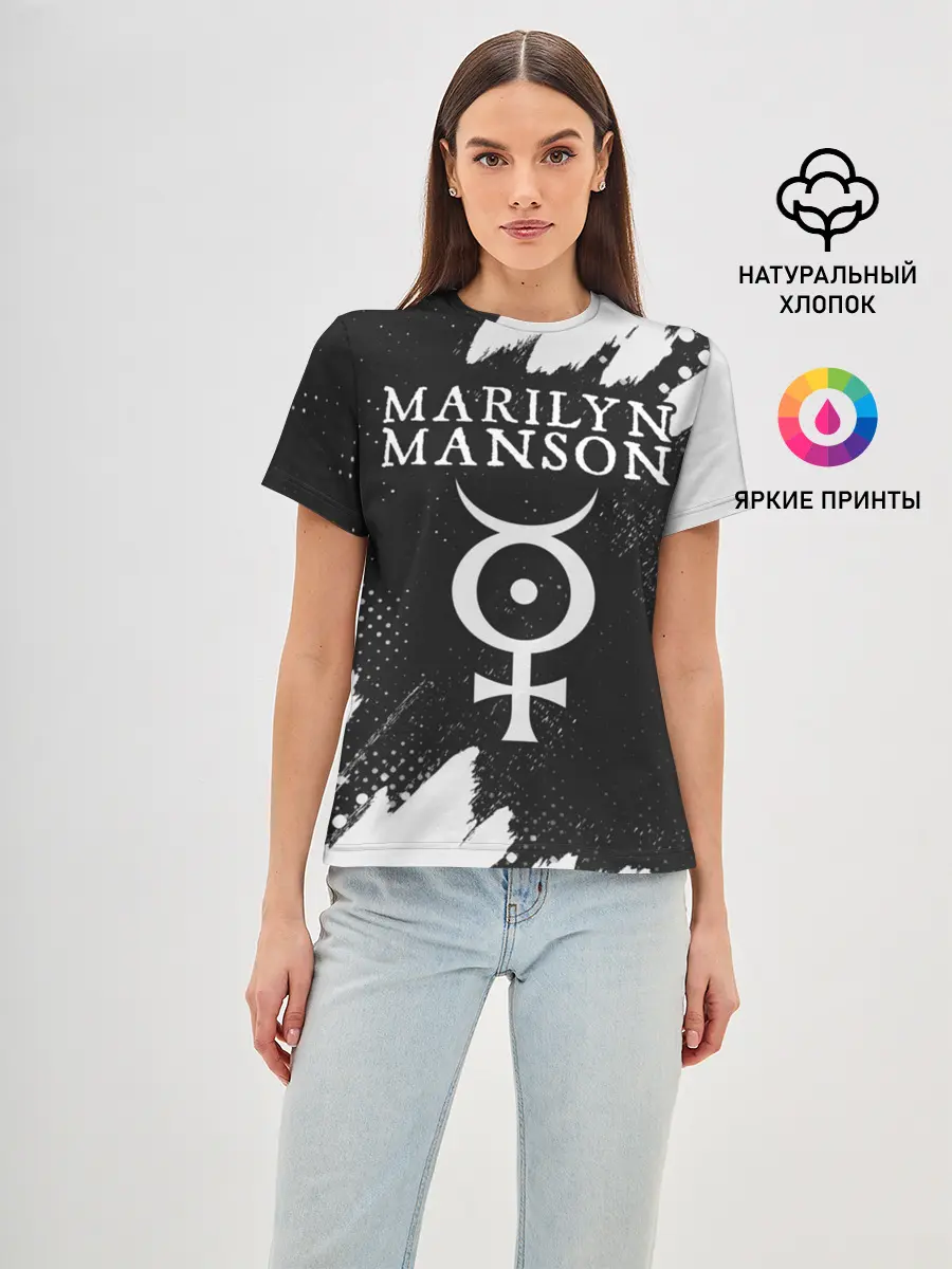 Женская базовая футболка / MARILYN MANSON / М. МЭНСОН
