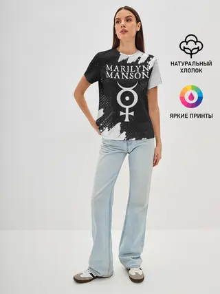Женская базовая футболка / MARILYN MANSON / М. МЭНСОН