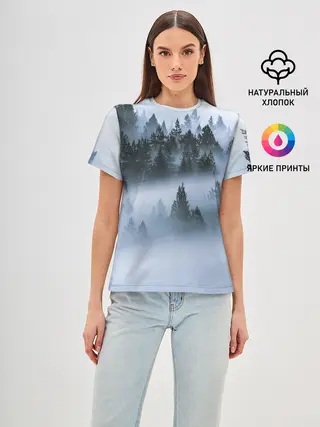 Женская базовая футболка / Сумеречный лес