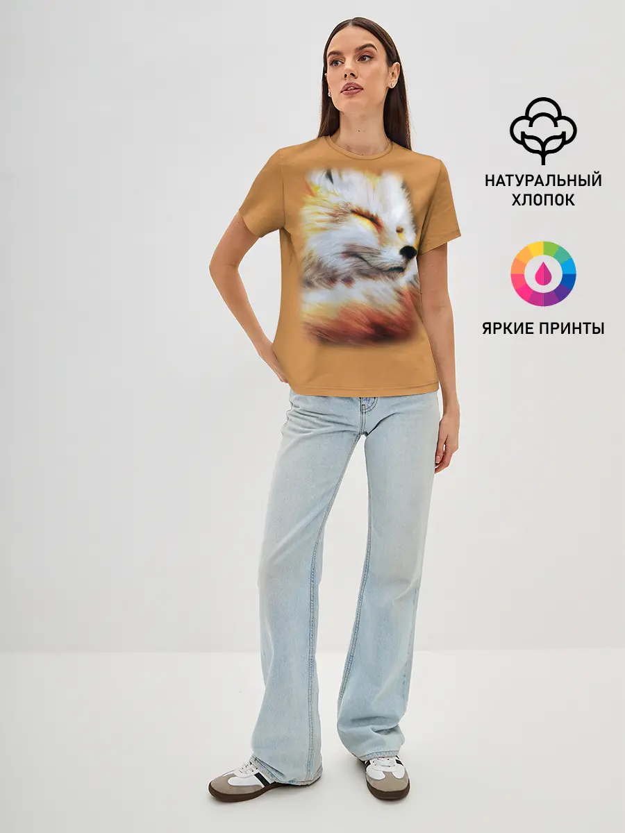 Женская базовая футболка / Лисичка