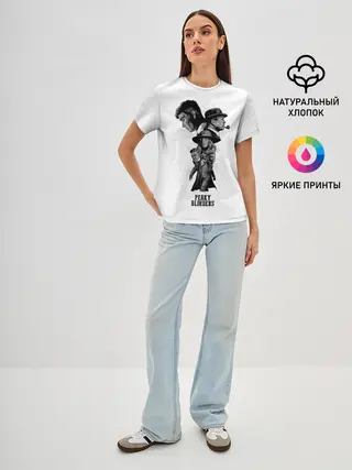 Женская базовая футболка / Острые козырьки