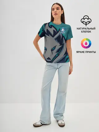 Женская базовая футболка / Форма White wolves