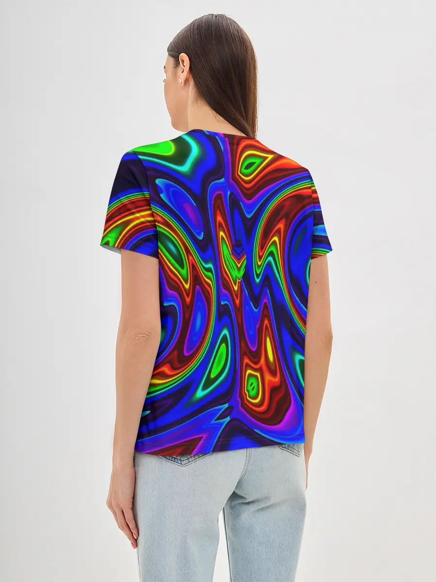 Женская базовая футболка / НЕОНОВЫЕ КРАСКИ