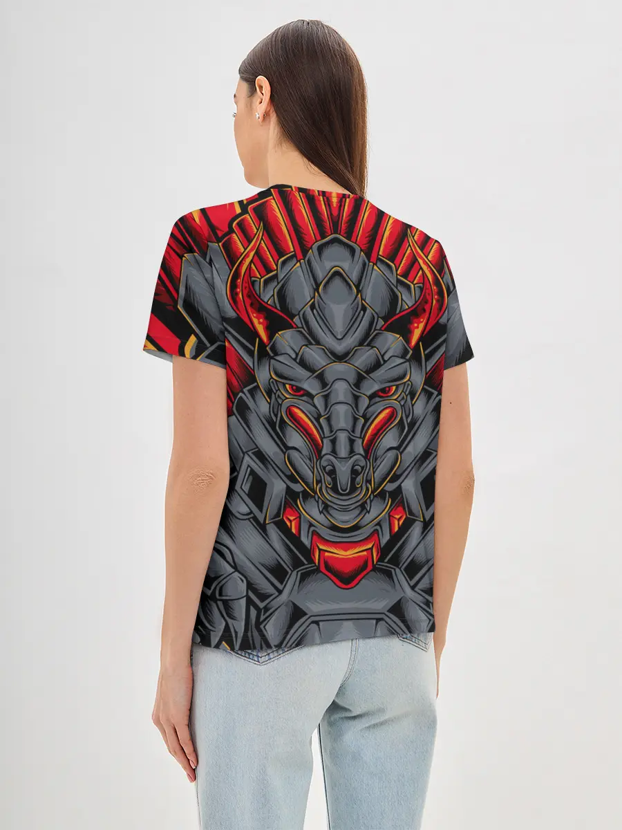 Женская базовая футболка / Механический дракон