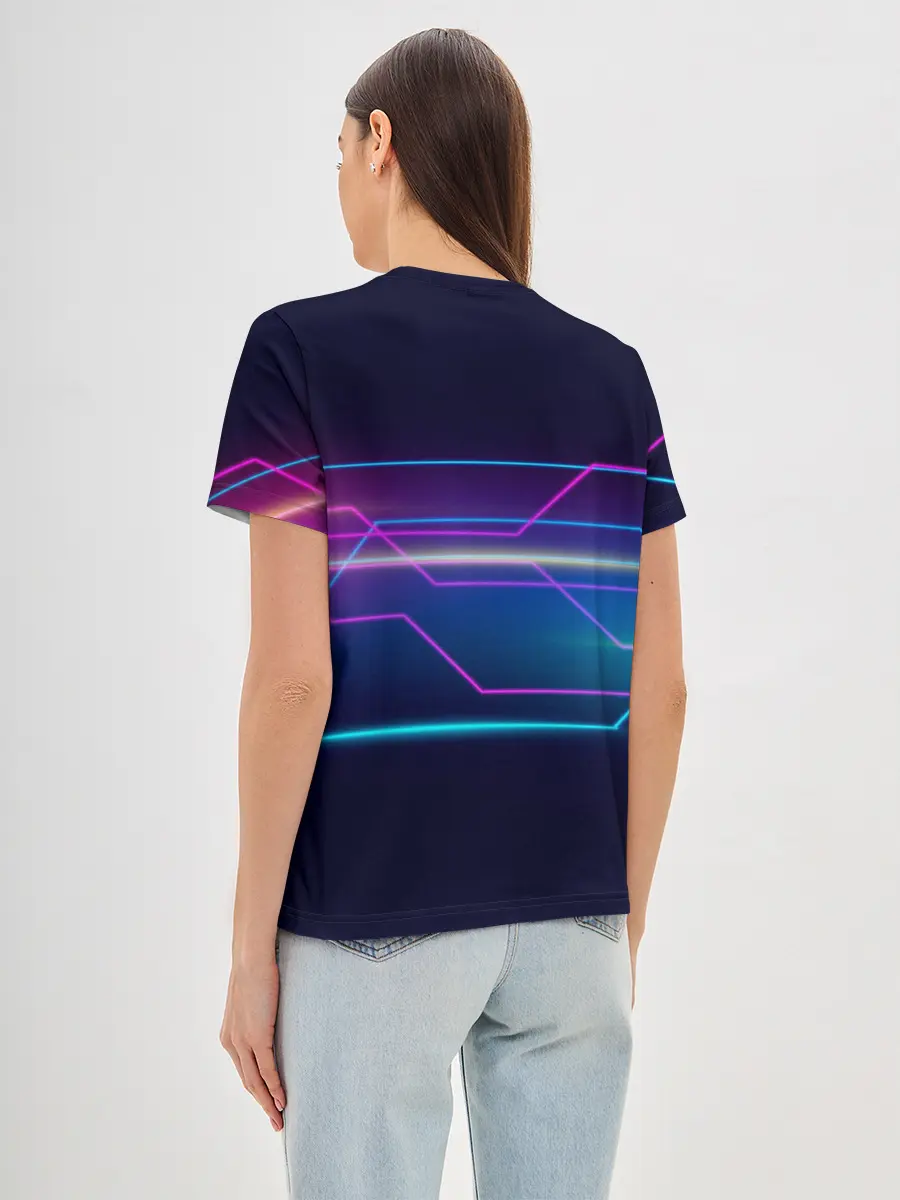 Женская базовая футболка / Лазерные лучи