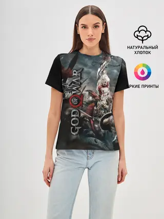 Женская базовая футболка / God of War