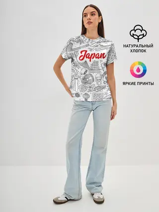 Женская базовая футболка / Япония | Страна Восходящего Солнца