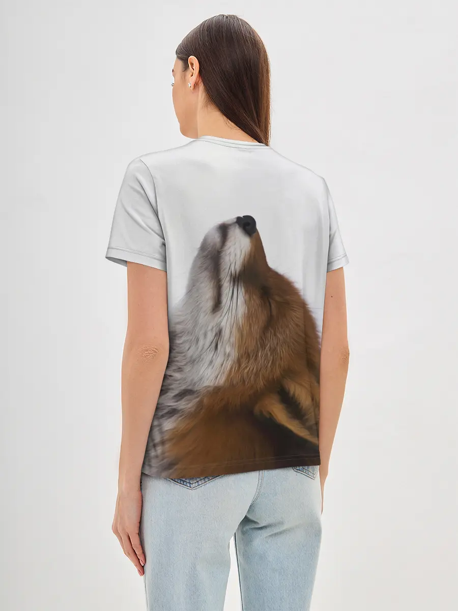 Женская базовая футболка / Лиса Главное фыр-фыр