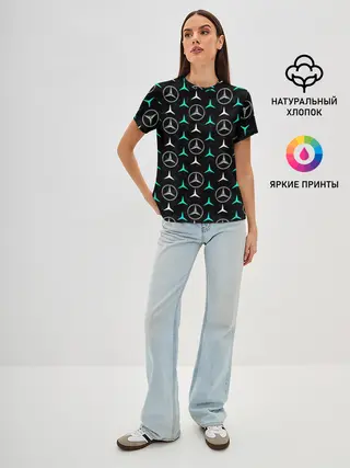 Женская базовая футболка / MERCEDES BENZ УЗОР