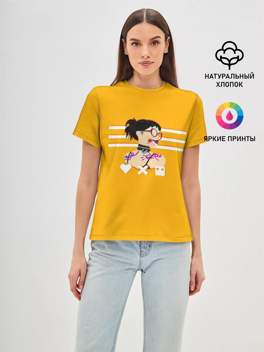 Женская базовая футболка / Love, Death and Robots | Lora Glitch