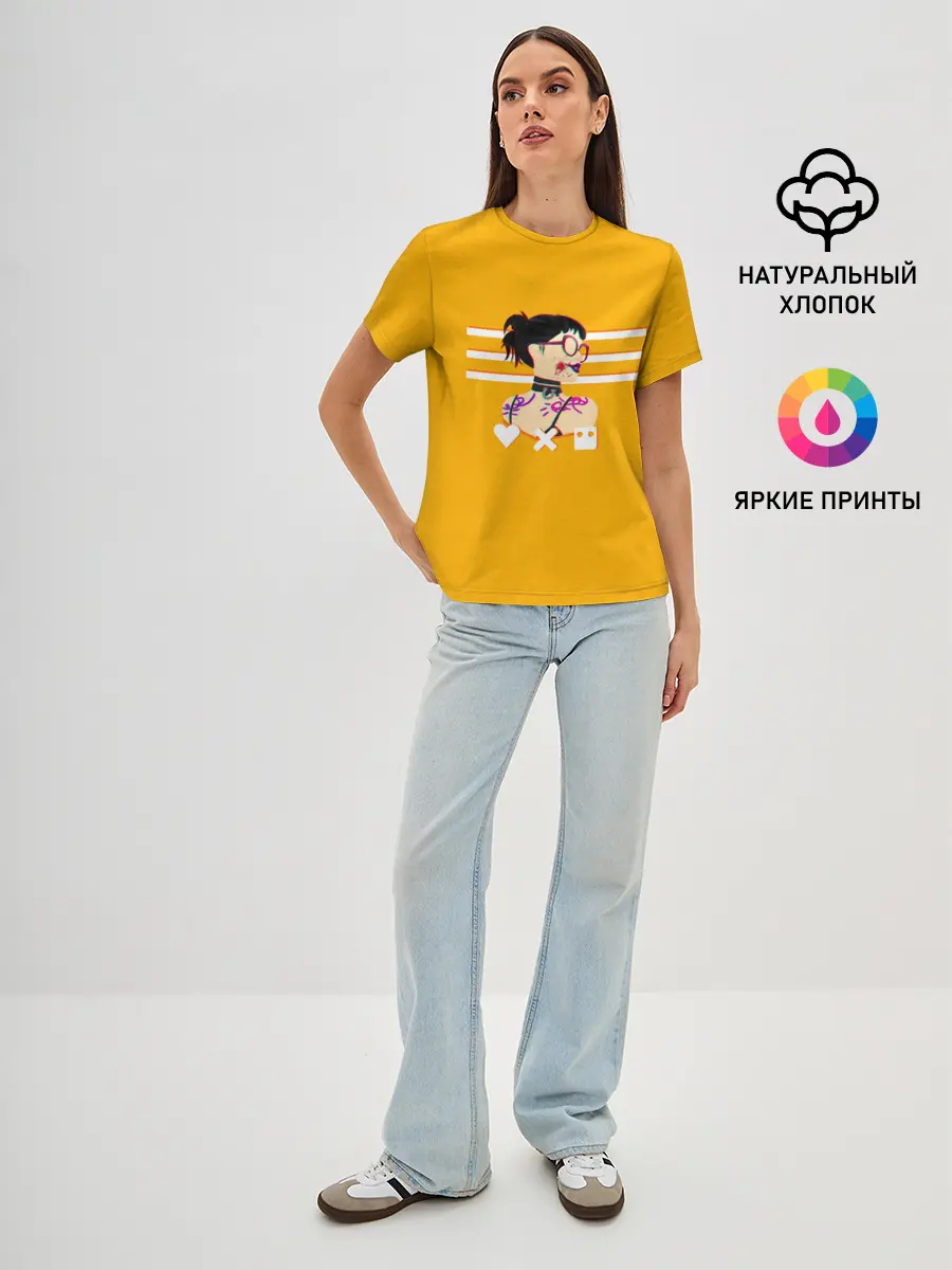 Женская базовая футболка / Love, Death and Robots | Lora Glitch