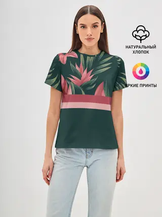 Женская базовая футболка / Лилии