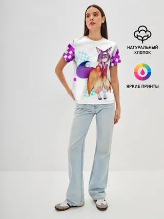 Женская базовая футболка / Аниме пиксели