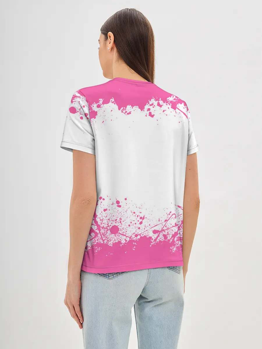 Женская базовая футболка / Девушки и танки | Pink