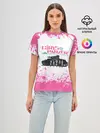 Женская базовая футболка / Девушки и танки | Pink
