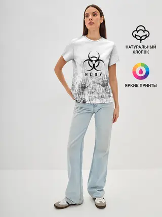 Женская базовая футболка / nCoV | КОРОНАВИРУС