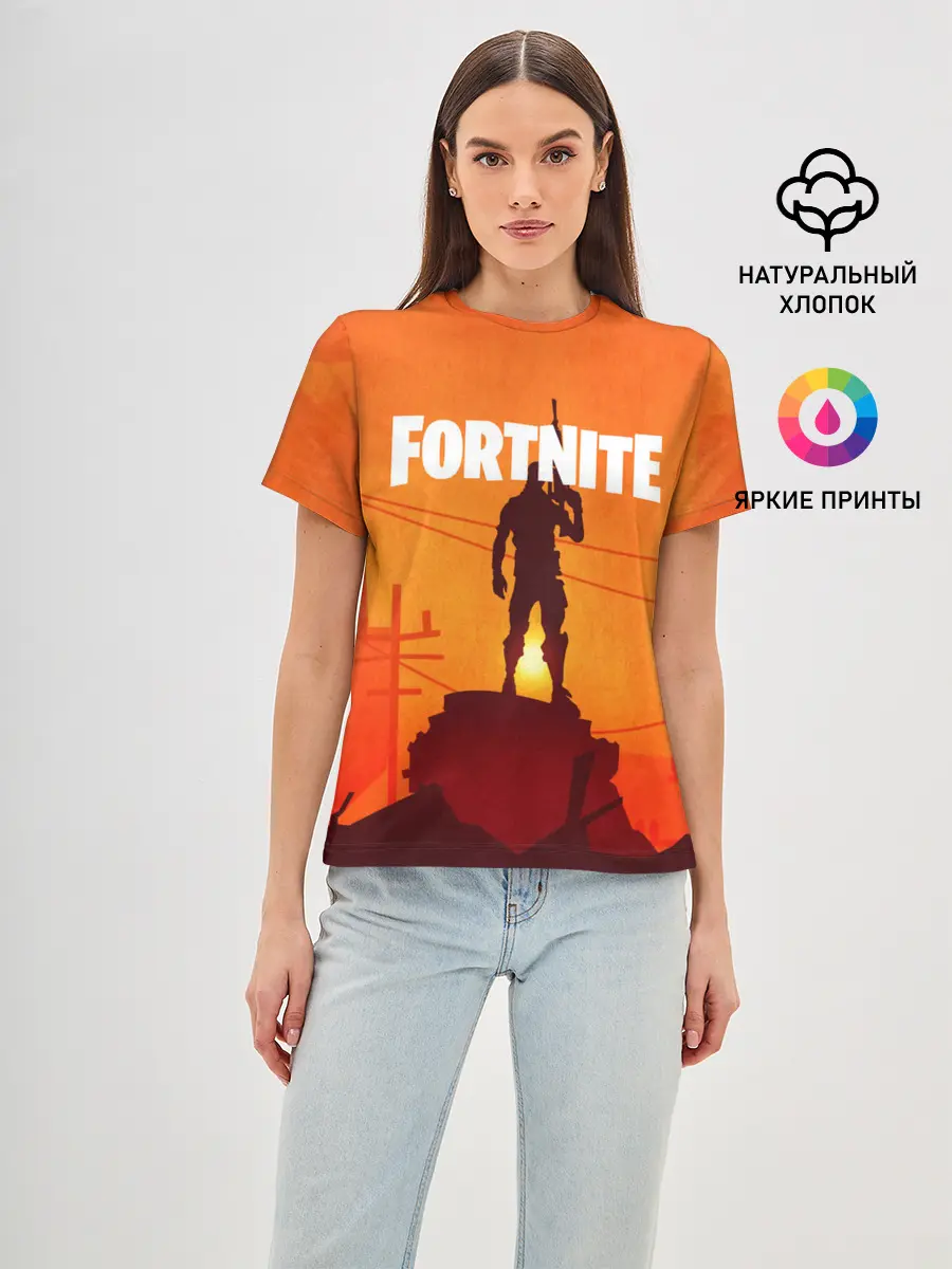 Женская базовая футболка / Fortnite.