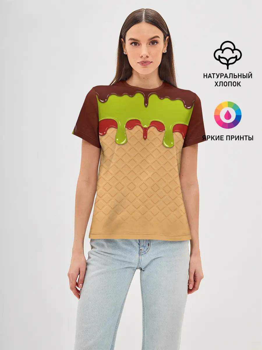 Женская базовая футболка / Мороженое | Ice Scream