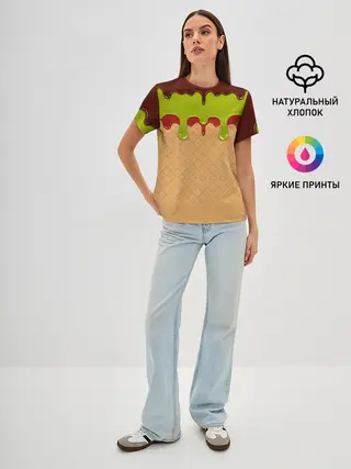 Женская базовая футболка / Мороженое | Ice Scream