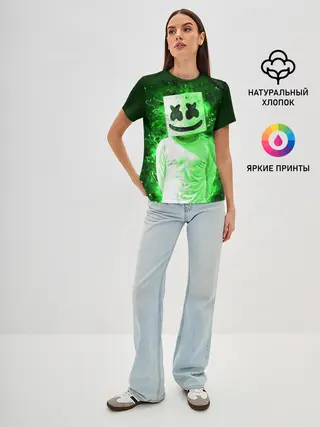 Женская базовая футболка / MARSHMELLO