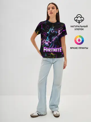 Женская базовая футболка / Fortnite | Молнии