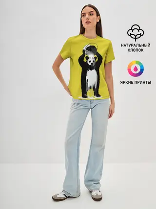 Женская базовая футболка / панда