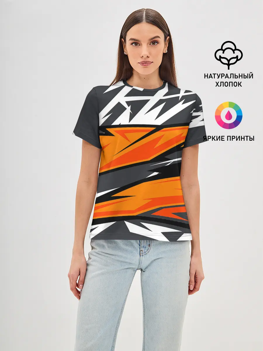 Женская базовая футболка / corner camouflage