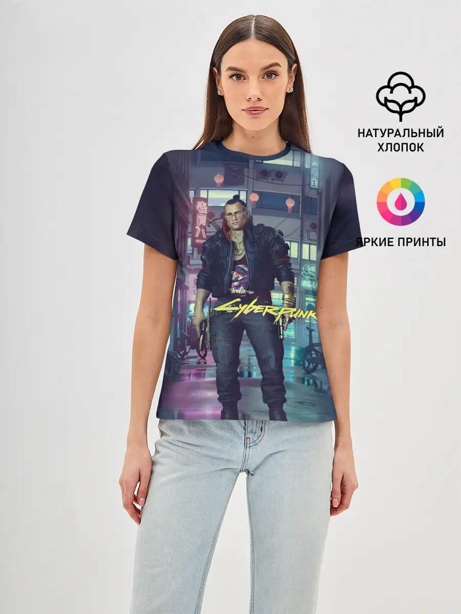 Женская базовая футболка / Jackie Welles Cyberpunk