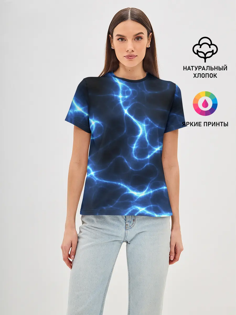 Женская базовая футболка / Energy Waves