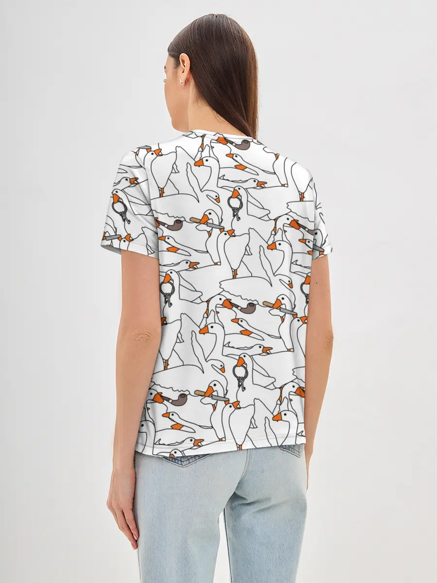 Женская базовая футболка / Злой гусь