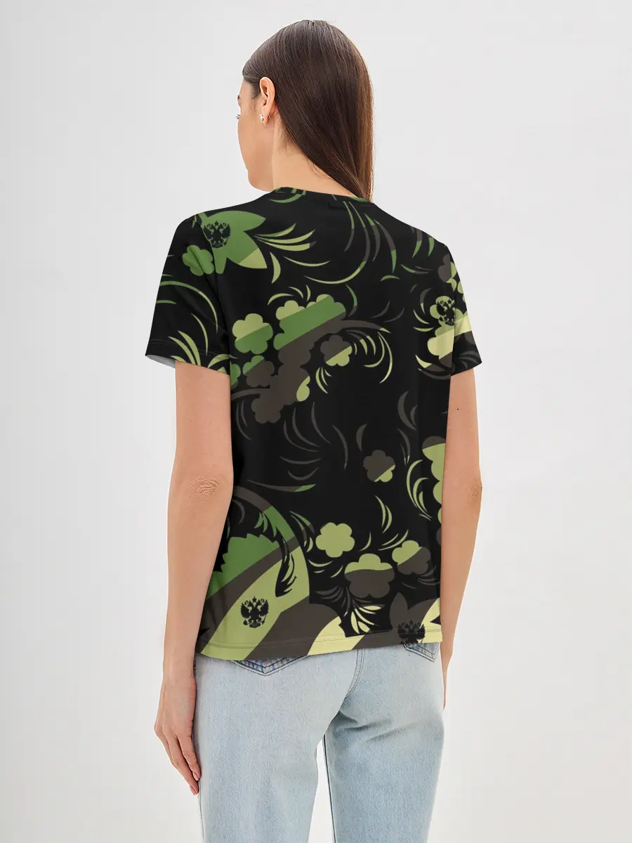 Женская базовая футболка / Russia | Камуфляж