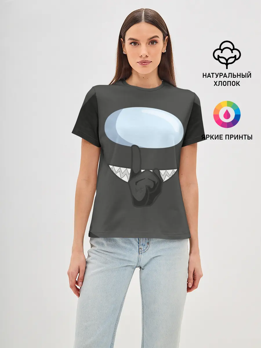 Женская базовая футболка / AMONG US | BLACK IMPOSTOR