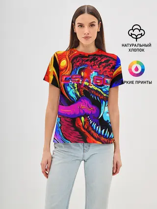 Женская базовая футболка / HYPER BEAST | CS GO