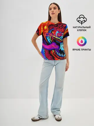 Женская базовая футболка / HYPER BEAST | CS GO