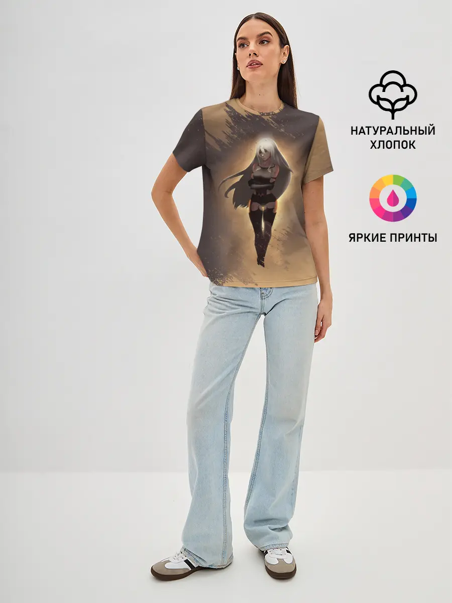 Женская базовая футболка / Type A No.2 | Nier Automata