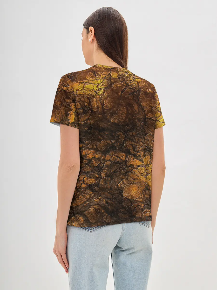 Женская базовая футболка / Абстрактный узор текстура