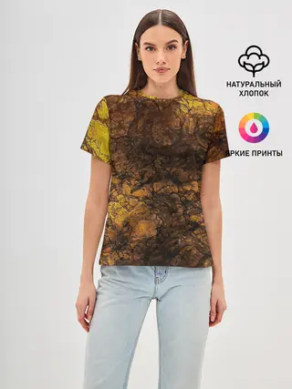 Женская базовая футболка / Абстрактный узор текстура