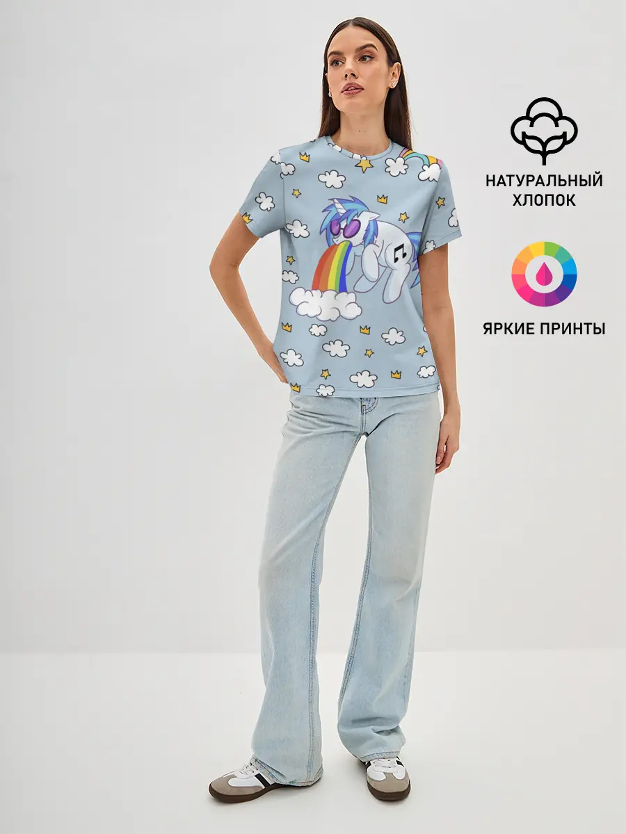 Женская базовая футболка / Винил Скрэтч