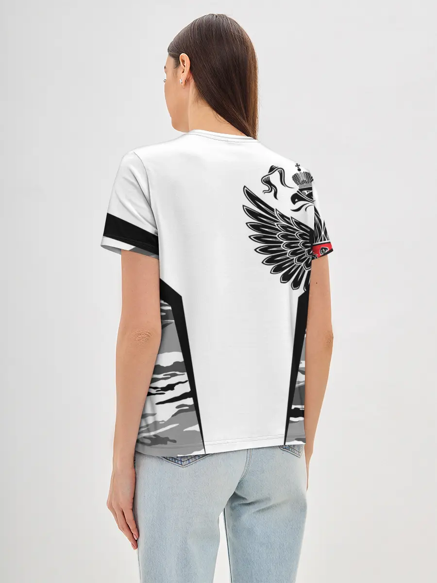 Женская базовая футболка / Камуфляж Россия