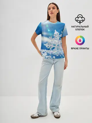 Женская базовая футболка / Снег