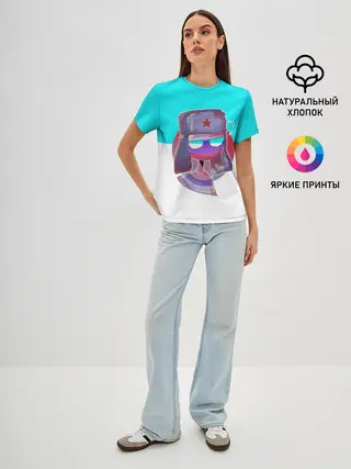 Женская базовая футболка / CountryHumans - Россия