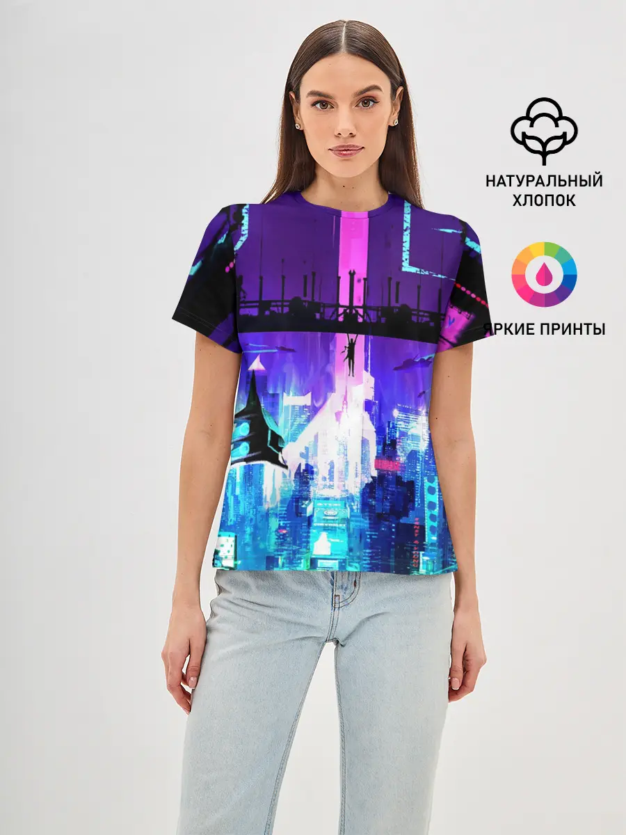Женская базовая футболка / CYBERPUNK