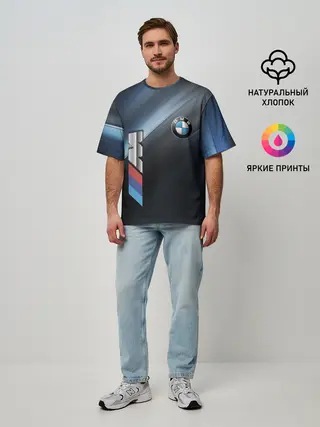 Мужская футболка оверсайз / BMW