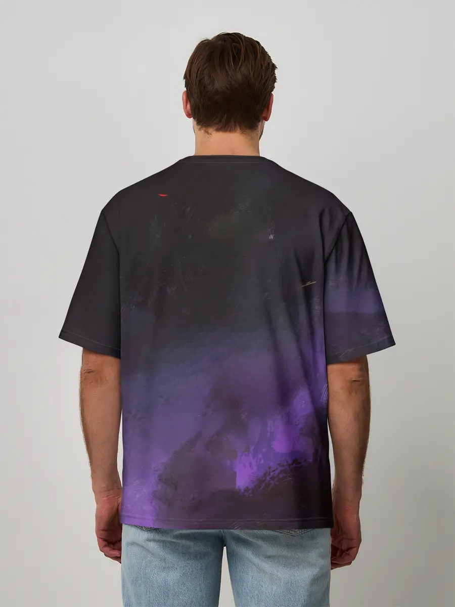 Мужская футболка оверсайз / Дио Брандо Космический из ДЖО джо