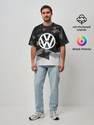 Мужская футболка оверсайз / Volkswagen sport geometry