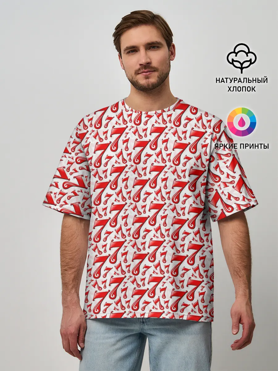 Мужская футболка оверсайз / Счастливчик