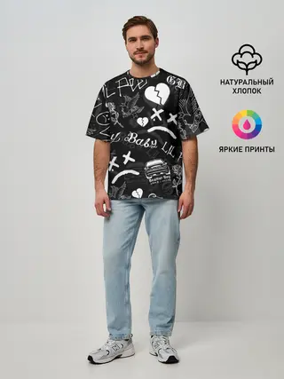 Мужская футболка оверсайз / LIL PEEP