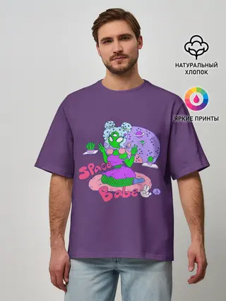 Мужская футболка оверсайз / Space Babe